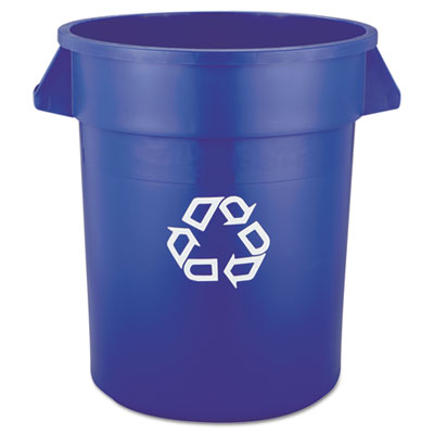 Rubbermaid Commercial Brute
Recycling Container, Round,
20 gal, Blue