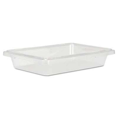 Rubbermaid Commercial
Food/Tote Boxes, 2gal, 18w x
12d x 3 1/2h, Clear