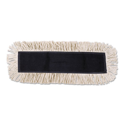 UNISAN Disposable Dust Mop
Head w/Sewn Fringe,
Cotton/Synthetic, 36w x 5d,
White