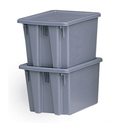 Rubbermaid Commercial Palletote Box, 9.72gal, Gray
