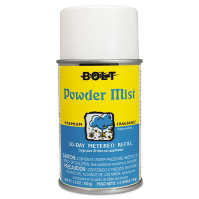 Bolt Metered Air Freshener
Refill, Powder Mist, 5.3oz,
Aerosol