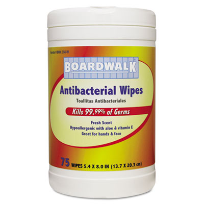 Boardwalk Antibacterial Wipes, 8 x 5 2/5, Fresh