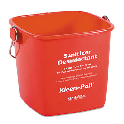 San Jamar Kleen-Pail, 6qt,
Plastic, Red