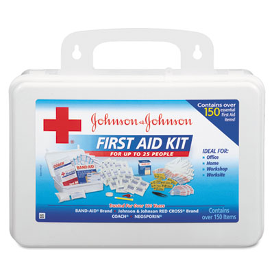 Johnson &amp; Johnson Red Cross
Professional/Office First Aid
Kit for 25 People, 158
Pieces, Plastic Case