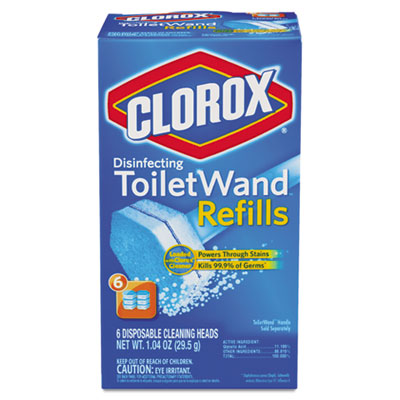 Clorox Toilet Wand Refill Heads, Blue/White