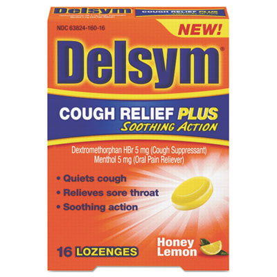 Delsym Cough Relief Plus
Lozenge, Honey Lemon