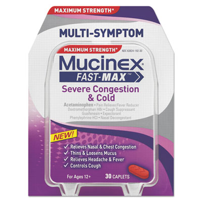 Mucinex Fast-Max Severe
Congestion &amp; Cold Caplet