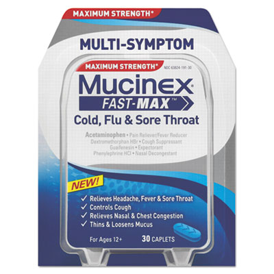 Mucinex Fast-Max Cold, Flu &amp;
Sore Throat Caplet
ST