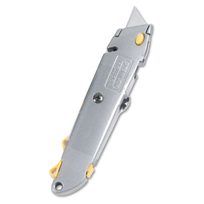 Stanley Quick-Change Utility
Knife w/Retractable Blade &amp;
Twine Cutter, Silver