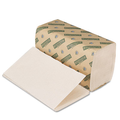 Boardwalk Green Folded
Towels, Single-Fold, Natural
White, 9 x 10