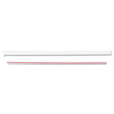 Boardwalk Jumbo Straws, 7
3/4&quot;, Plastic, White/Red
Stripes