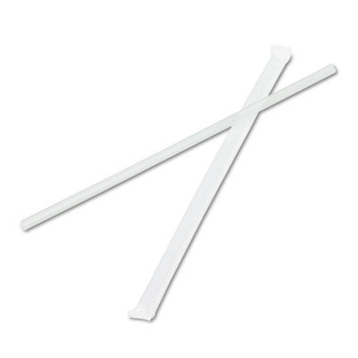 Boardwalk Jumbo Straws, 7 3/4&quot;, Plastic, Translucent