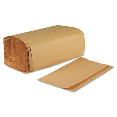 Boardwalk Singlefold Paper Towels, Brown Kraft, 9 x 9