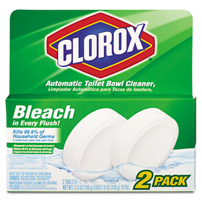 Clorox Automatic Toilet Bowl
Cleaner, 3.5oz Tablet, 2/Pack