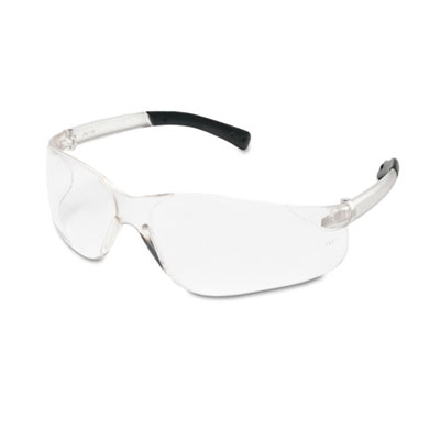 Crews BearKat Safety Glasses,
Wraparound, Black Frame/Clear
Lens