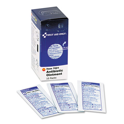 First Aid Only Antibiotic Ointment, 10 Packets/Box