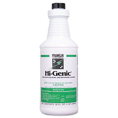 Franklin Cleaning Technology
Hi-Genic Non-Acid Bowl &amp;
Bathroom Cleaner, 32 oz.
Bottle