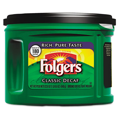 Folgers Ground Coffee, Classic Roast Decaffeinated,