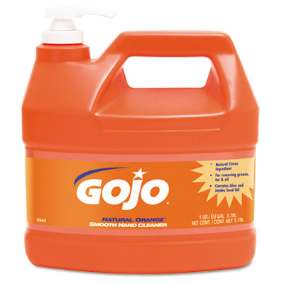 GOJO NATURAL ORANGE Smooth
Hand Cleaner, 1 gal, Pump
Dispenser,Citrus Scent