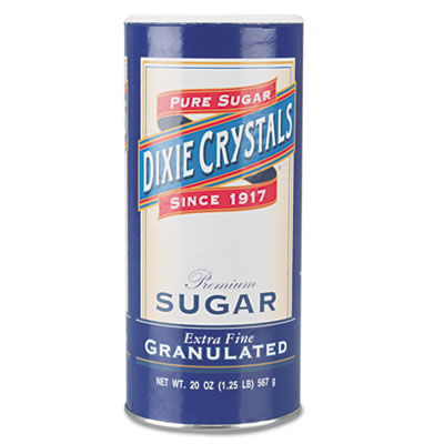 Dixie Crystals Premium Extra
Fine Granulated Sugar, 20oz,
Can