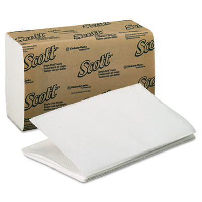 KIMBERLY-CLARK PROFESSIONAL*
SCOTT 1-Fold Paper Towels, 9
3/10 x 10 1/2, White