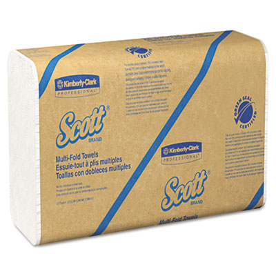 KIMBERLY-CLARK PROFESSIONAL*
SCOTT Recycled Multifold Hand
Towels, 9 1/5 x 9 2/5