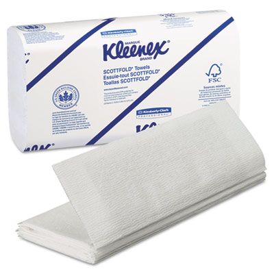 KIMBERLY-CLARK PROFESSIONAL*
KLEENEX SCOTTFOLD Paper
Towels, 9 2/5 x 12 2/5, White
