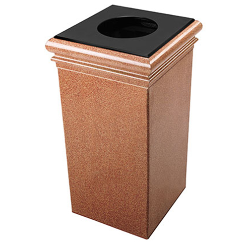 30-Gallon Stone Tec Waste Container with Lid &amp; Liner