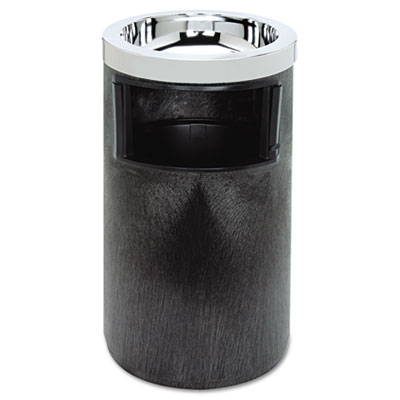 Rubbermaid Commercial Smoking
Urn w/Ashtray and Metal
Liner, 19.5H x 12.5 Diameter,
Black