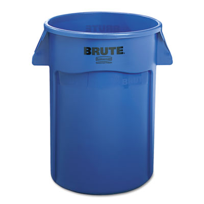 Rubbermaid Commercial Brute
Vented Trash Receptacle,
Round, 44 gal, Blue
