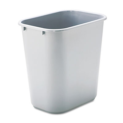 Rubbermaid Commercial
Deskside Plastic Wastebasket,
Rectangular, 7 gal, Gray