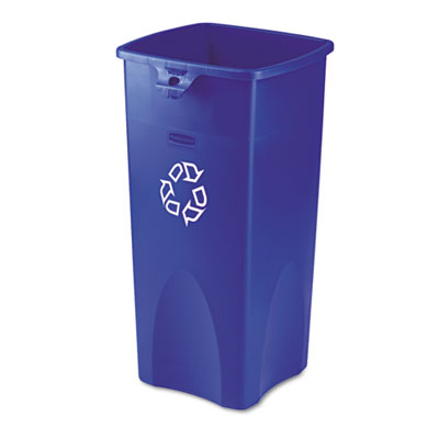 Rubbermaid Commercial
Untouchable Recycling
Container, Square, Plastic,
23 gal, Blue
