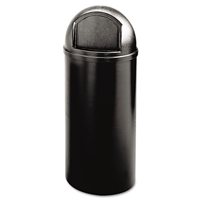 Rubbermaid Commercial Marshal
Classic Container, Round,
Polyethylene, 15 gal, Black