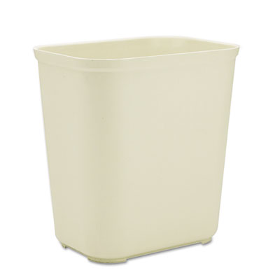 Rubbermaid Commercial
Fire-Resistant Wastebasket,
Rectangular, Fiberglass, 7
gal, Beige