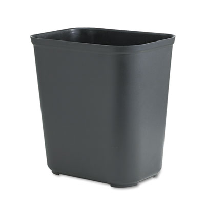 Rubbermaid Commercial
Fire-Resistant Wastebasket,
Rectangular, Fiberglass, 7
gal, Black