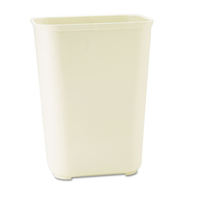 Rubbermaid Commercial
Fire-Resistant Wastebasket,
Rectangular, Fiberglass 10
gal, Beige