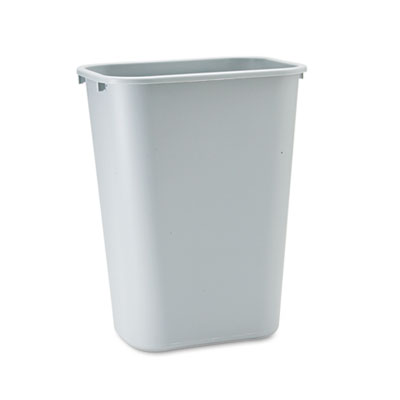 Rubbermaid Commercial
Deskside Plastic Wastebasket,
Rectangular, 10 1/4 gal, Gray