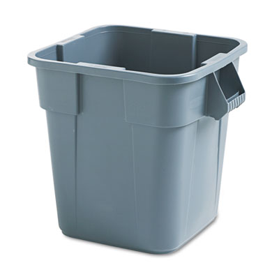 Rubbermaid Commercial Brute
Container, Square,
Polyethylene, 28 gal, Gray