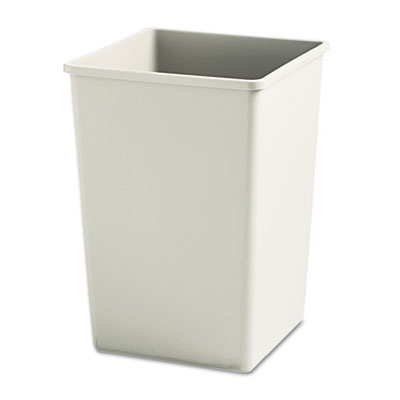 Rubbermaid Commercial Plaza
Waste Container Rigid Liner,
Square, Plastic, 35 gal, Beige