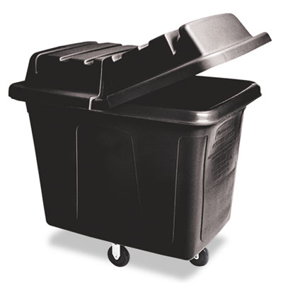 Rubbermaid Commercial Metal
Frame Cube Truck,
Rectangular, Polyethylene,
400lb Cap, Black