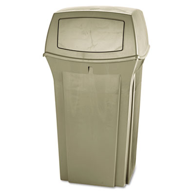 Rubbermaid Commercial Ranger
Fire-Safe Container, Square,
Structural Foam, 35 gal, Beige