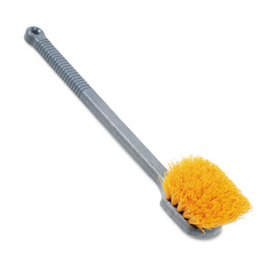 Rubbermaid Commercial Pot
Scrubber Brush, 20 Long
Plastic Handle, Gray Handle
w/Yellow Bristles