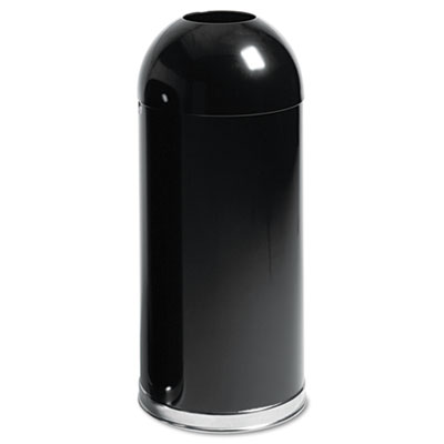 Rubbermaid Commercial
European &amp; Metallic Series
Open Top Receptacle, Round,
15 gal, Black