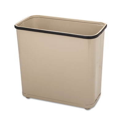 Rubbermaid Commercial
Fire-Safe Wastebasket,
Rectangular, Steel, 7.5 gal,
Almond