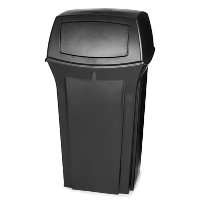 Rubbermaid Commercial Ranger
Fire-Safe Container, Square,
Structural Foam, 35 gal, Black