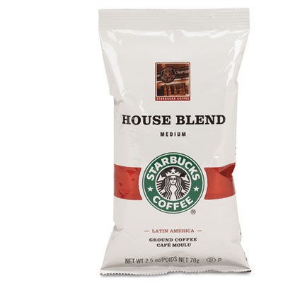 Starbucks Coffee, Regular
House Blend, 2 1/2 oz Packet,
18/Box