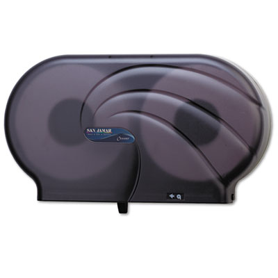 San Jamar Oceans Twin 9&quot; JBT
Toilet Tissue Dispenser, 19 x
5 1/4 x 12, Black Pearl