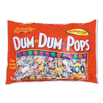 Spangler Dum-Dum-Pops,
Assorted Flavors,
Individually Wrapped, 300/Pack