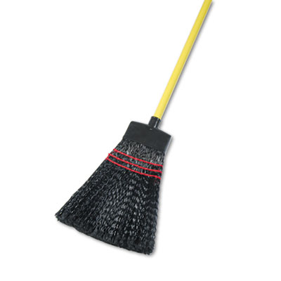 UNISAN Maid Broom, Plastic Bristles, Wood Handle, 42&quot;