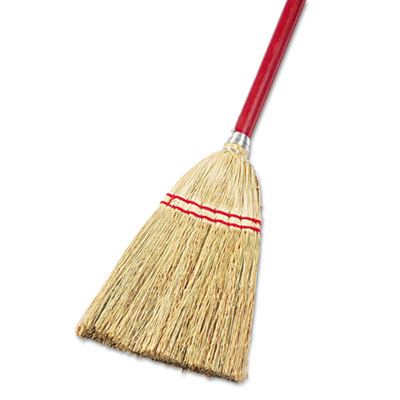 UNISAN Lobby/Toy Broom, Corn Fiber Bristles, 39&quot; Wood